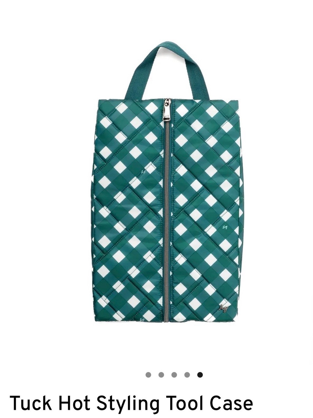 NWT- Lug Gingham Evergreen Tuck Hot Styling Tool Case